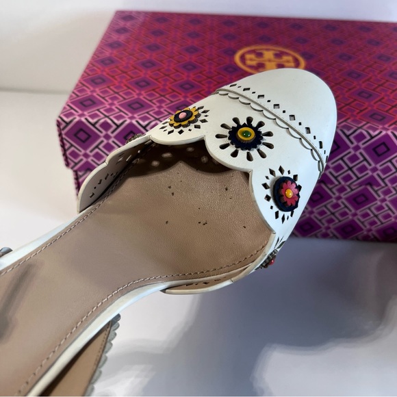 Tory Burch Heels Marguerite Nappa Ivory 9.5 - Used - Picture 13 of 16